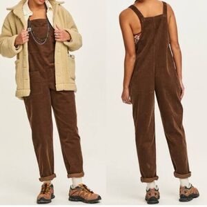 Lucy & Yak Brown Corduroy Classic Overalls in Cocoa